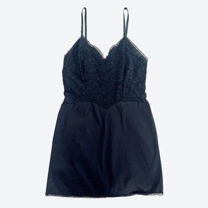 VINTAGE • Vanity Fair black lace slip dress‎ • size 36